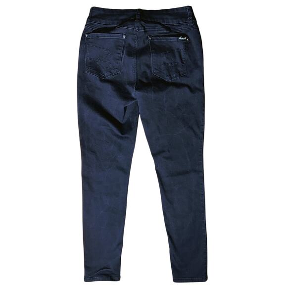 Seven7 Tummyless Mid-Rise Skinny Black Jeans Size 12 29X29 - Picture 5 of 8